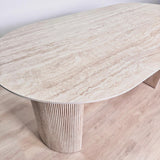 Table de salle à manger Jimi 180x90 cm travertin beige