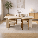Eettafels - Eettafel travertin melamine rechthoekig 180x89,5x75 cm - Linova - Dimehouse