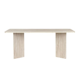 Eettafels - Eettafel travertin melamine rechthoekig 180x89,5x75 cm - Linova - Dimehouse