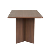 Table à manger noyer en mélamine rectangulaire 180x89,5x75 cm - Linova