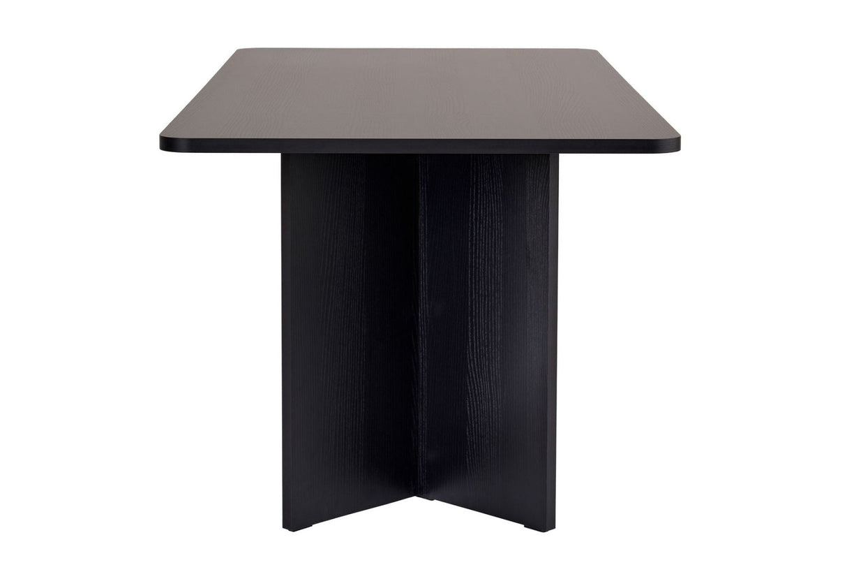 Sablin Table à manger en bois blanc 180x89,5x75 cm Bois Blanc Mélamine 