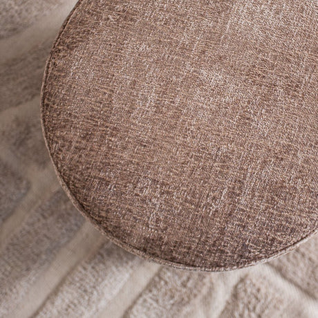 Hockers-Hocker taupe chenille stof - 40x40x35 cm - Mara-Dimehouse