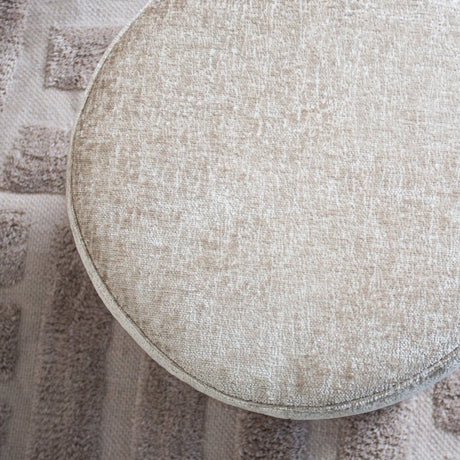 Hockers-Hocker beige chenille stof - 40x40x35 cm - Mara-Dimehouse