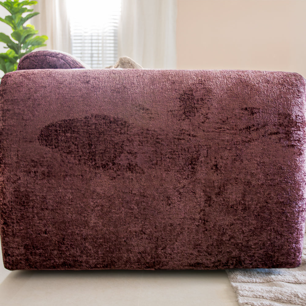Hoekbank paars chenille stof - 292x170 cm - Shane - rechts