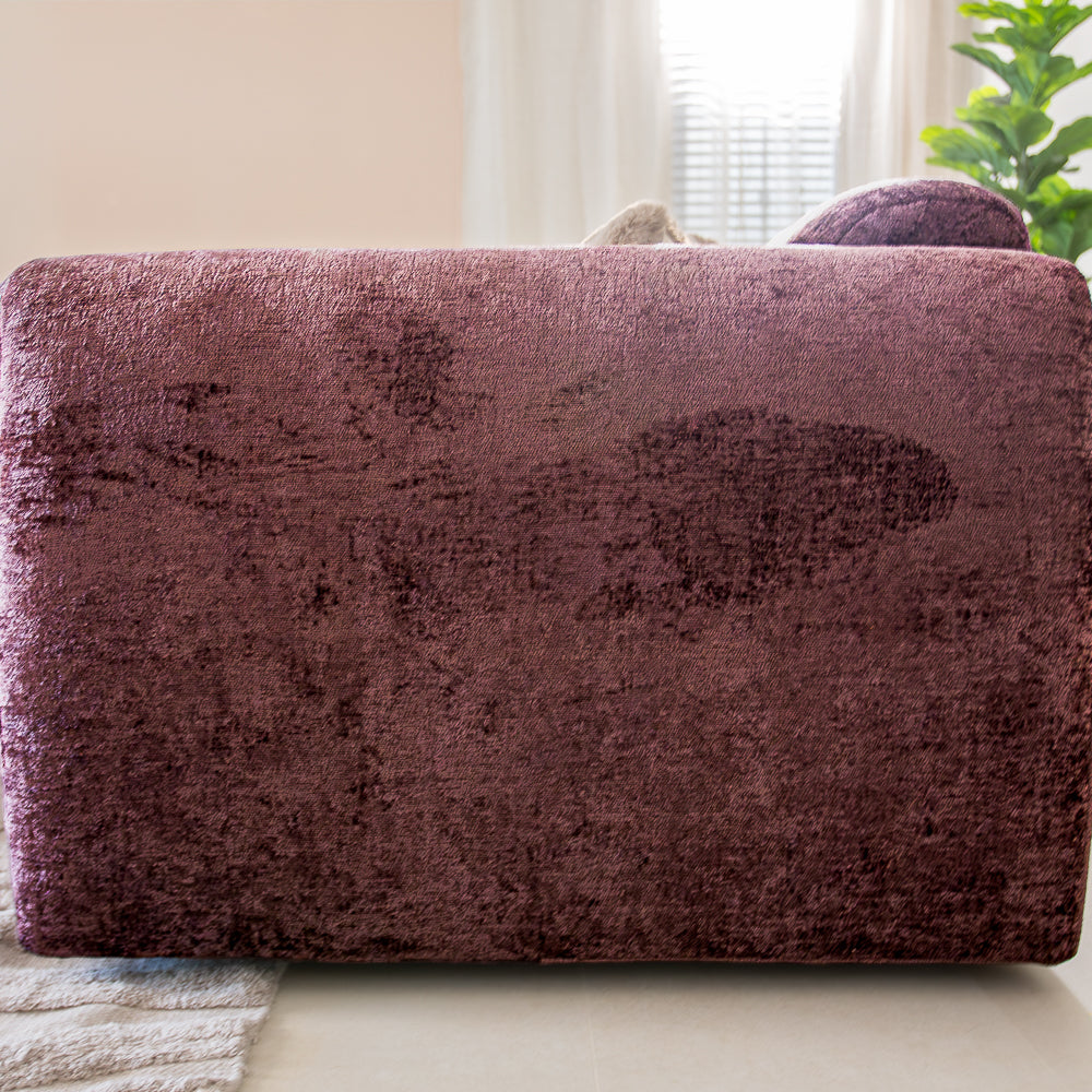 Hoekbank paars chenille stof - 292x170 cm - Shane - links