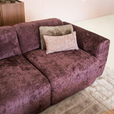 Hoekbank paars chenille stof - 292x170 cm - Shane - links