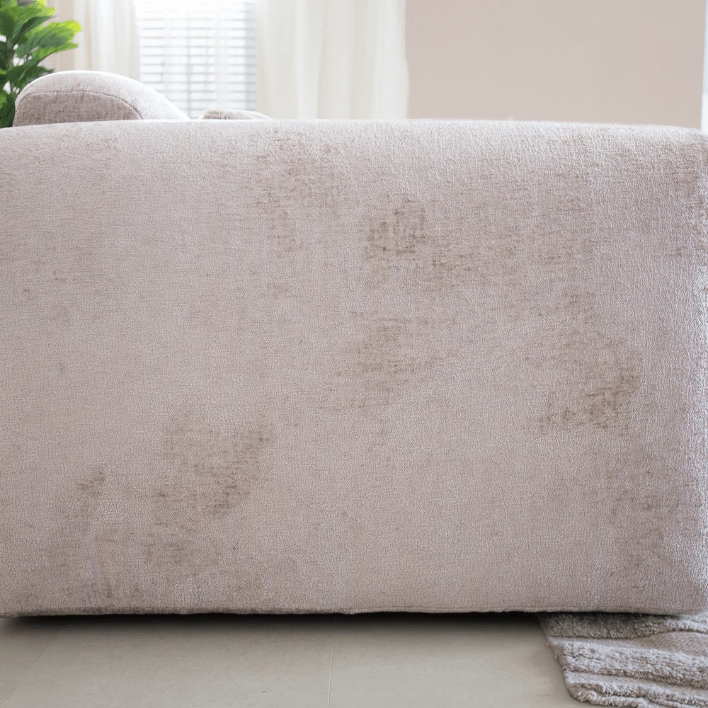 Banken-Hoekbank zand chenille stof - 272x170 cm - Shane - rechts-Dimehouse