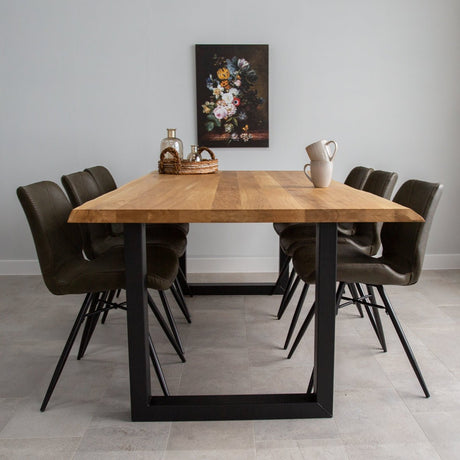 Table à manger revi Oak upoot noir