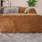 Hoekbank oker chenille stof - 292x170 cm - Shane - rechts