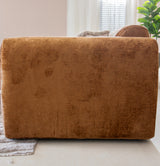 Canapé d'angle tissu chenille ocre - 292x169 cm - Shane - gauche