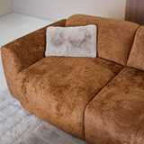 Hoekbank oker chenille stof - 292x170 cm - Shane - rechts