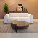 2-zits bank beige chenille stof - 195x85 cm - Shane