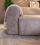 Banken-2-zits bank taupe chenille stof - 195x85 cm - Shane-Dimehouse