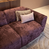 Banken-2-zits bank paars chenille stof - 195x85 cm - Shane-Dimehouse