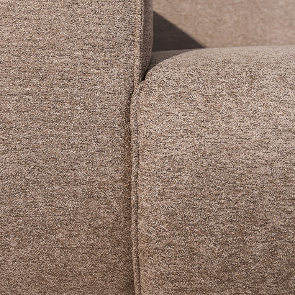Banken-Hoekbank taupe chenille bouclé - 305x169 cm - Jaylen - rechts-Dimehouse