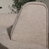 Banken-U-bank beige chenille bouclé - 370x169 cm - Jaylen-Dimehouse