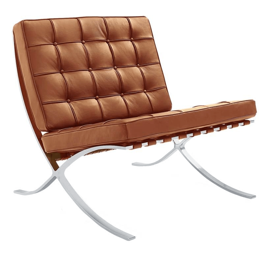Design fauteuil cognac premium leer Expo