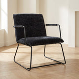 Fauteuil Hailey zwart chenille sfeerfoto in modern interieur