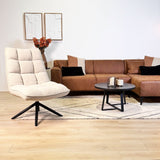 Draaifauteuil Yuki Beige Bouclé 360° Draaibaar