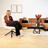 Draaifauteuil Yuki Beige Bouclé 360° Draaibaar