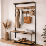 Meuble de rangement Porte-manteau Naturel Gorne 