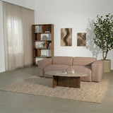 Banken-3-zits bank taupe chenille bouclé - 240x98 cm - Jaylen-Dimehouse