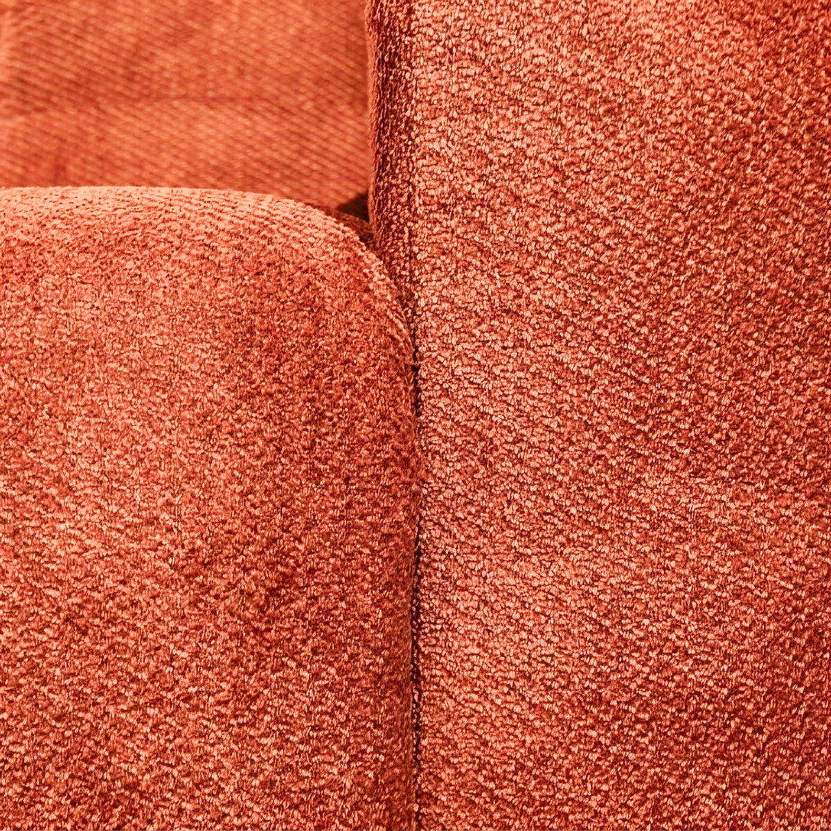 Hoekbank met lounge koper bouclé stof Nova - rechts