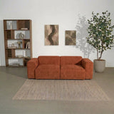 Banken-3-zits bank koper chenille bouclé - 240x98 cm - Jaylen-Dimehouse