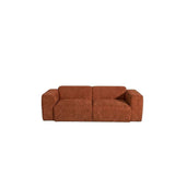 Banken-3-zits bank koper chenille bouclé - 240x98 cm - Jaylen-Dimehouse