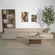 Banken-U-bank beige chenille bouclé - 370x169 cm - Jaylen-Dimehouse