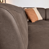 Hoekbank Barin antraciet robuust eco-leer links