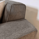 Hoekbank Ravi – Chenille Gemêleerd Taupe – Rechts