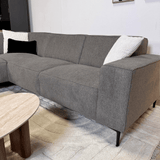 Hoekbank Ravi – Chenille Gemêleerd Taupe – Rechts
