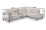 Hoekbank Chloe taupe links
