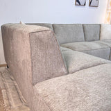 Hoekbank Ravi – Chenille Gemêleerd Grijs – Links