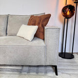 Canapé d'angle Yara avec méridienne en chenille beige - gauche 
