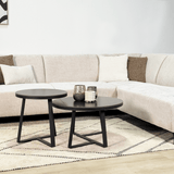 Canapé d'angle manon avec chaise longue sur le beige de chenille droite
