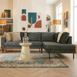 Hoekbank groen velvet hoge poten Gaya - rechts