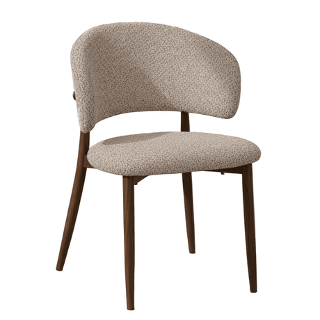Japandi Eetkamerstoel Yura Beige - Walnootlook Frame