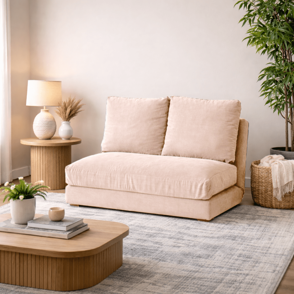 Canapé lit 2 places Taida Crème