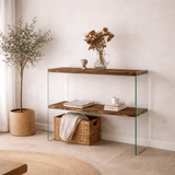 Kaptafels - Kaptafel Massief Grenenhout - Walnoot kleur - 90x80x30 cm - Venedik - Dimehouse