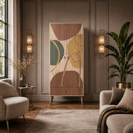 Kledingkasten - Kledingkast City Gardrop Multicolor Melamine 80x190x45 cm - Dimehouse
