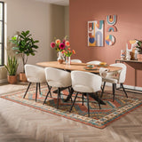 Table à manger ovale danoise Laurie en bois d'acacia 180x95 cm 