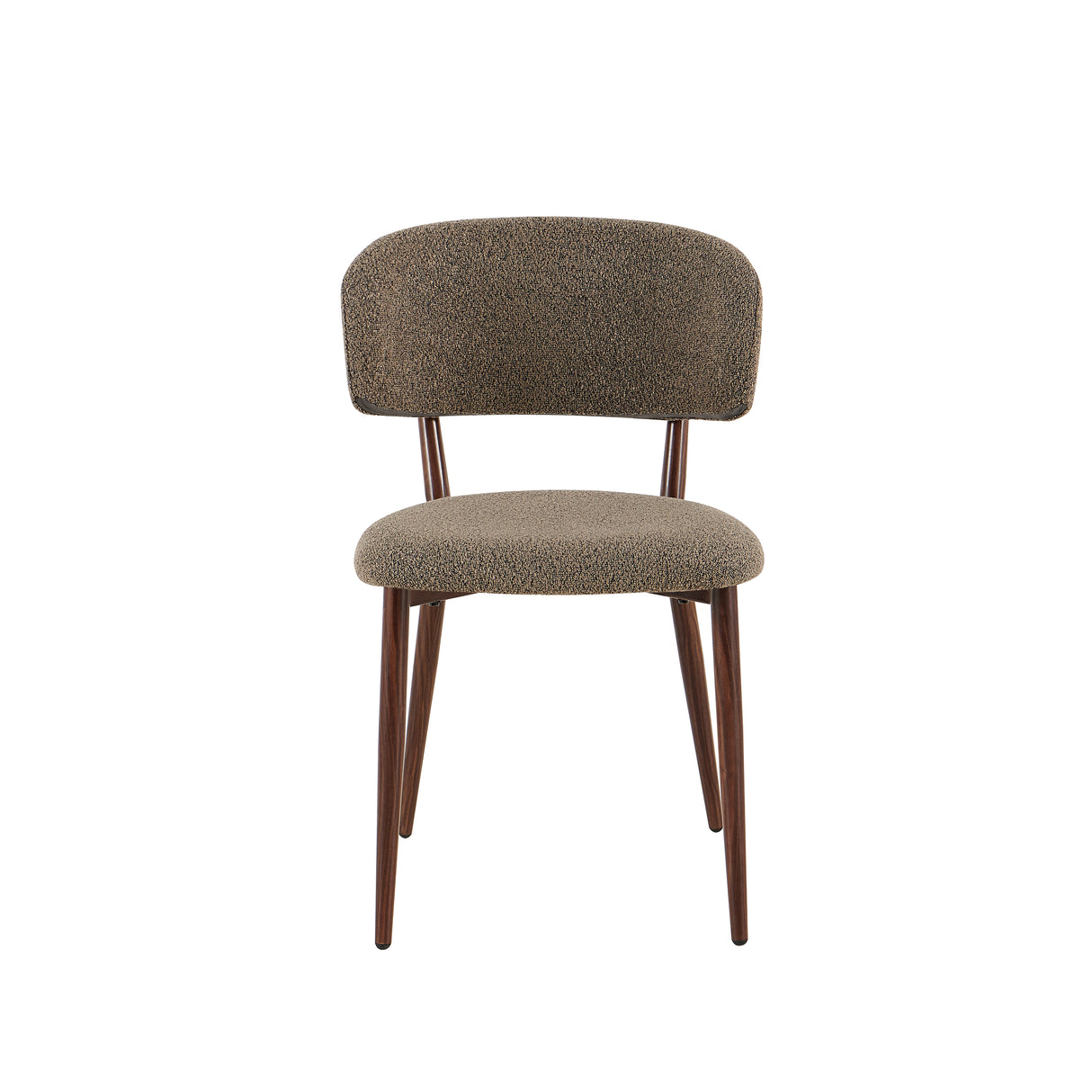Chaise de salle à manger Japandi Yura beige - structure aspect noyer