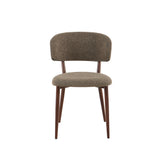 Chaise de salle à manger Japandi Yura beige - structure aspect noyer