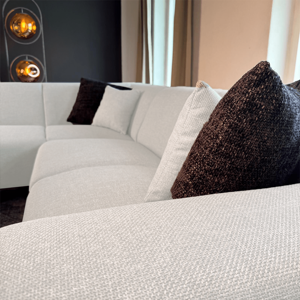 Canapé d'angle Moby Gauche Beige - Chaise Longue + 2,5 places 