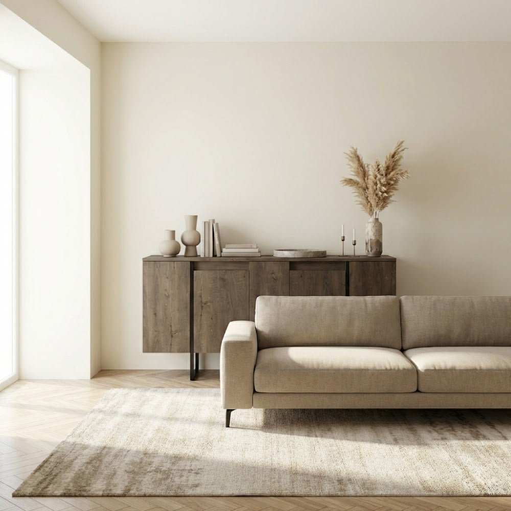 Commode moderne en noyer de luxe 160 x 80 x 35 cm - Cadre noir