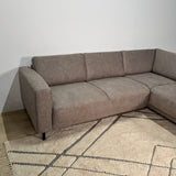Moderne 3-zits Hoekbank Rechts Taupe Stof Aniko met Lounger 240x197x78 cm