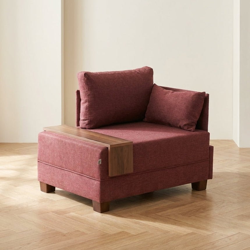 Fauteuil Rechts Fly Claret Rood sfeerfoto in modern interieur