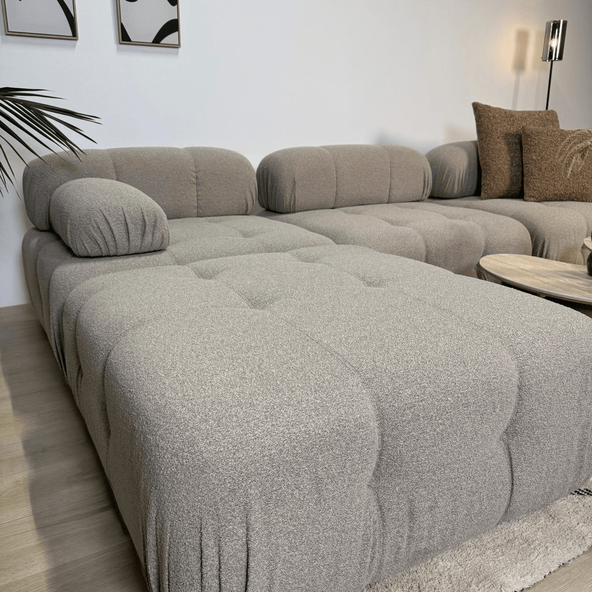 Banque modulaire 3 places avec hocker doblo beige